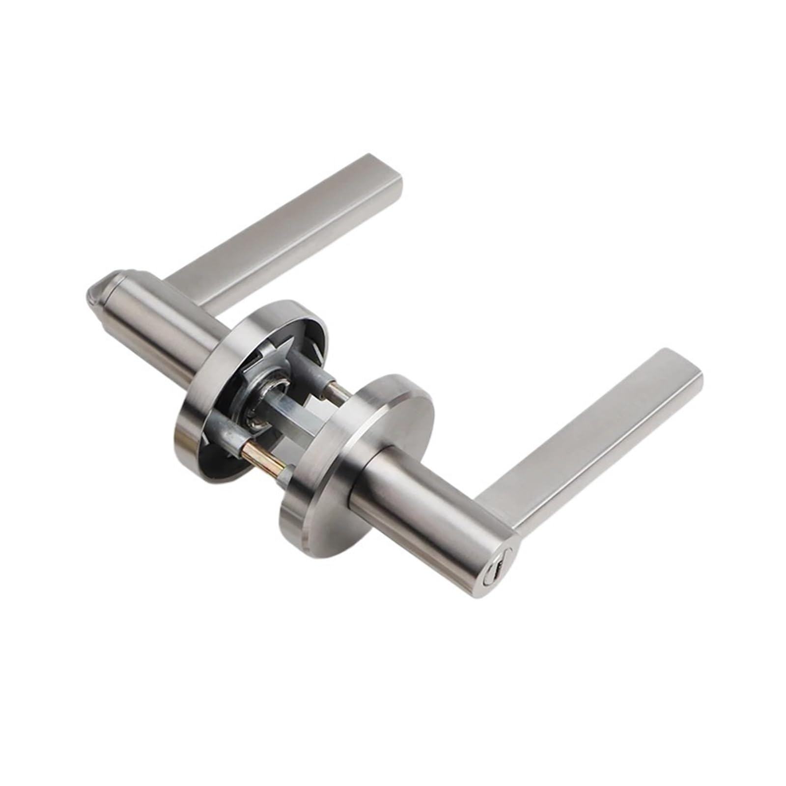Bsaxithzb Brushed-Keyless Indoor Door Lock With Key Single Tongue Silent Handle