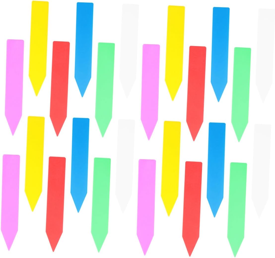 minkissy 600pcs Plastic Plant Labels Garden Stakes Flower Markers Waterproof Small Insert Tags for Outdoor Herb Vegetable Pots with 10x1.8cm