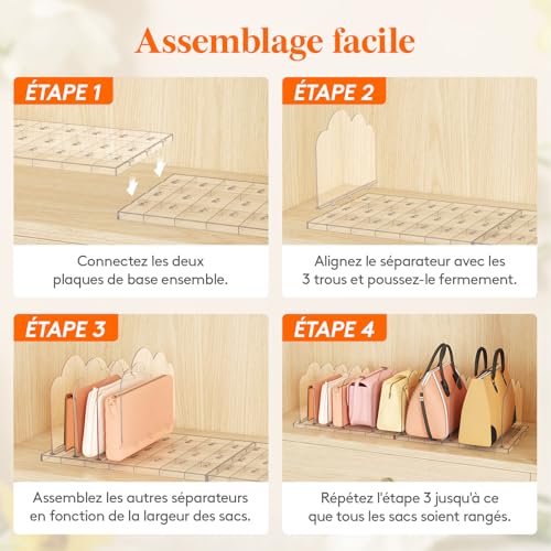 Rangement sac a main rigide pour eviter les plis des grands cabas - 7