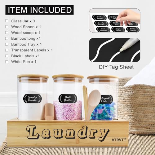 Laundry Pods Container | Durable & Compact Organizer for Laundry Detergent Pods & Powder | Suitable for All Laundry Types | Stain Removal & Scent Enhancement | 12 Pod Capacity
| Laundry Detergent Dispenser Container | Convenient Organizer for Laundr