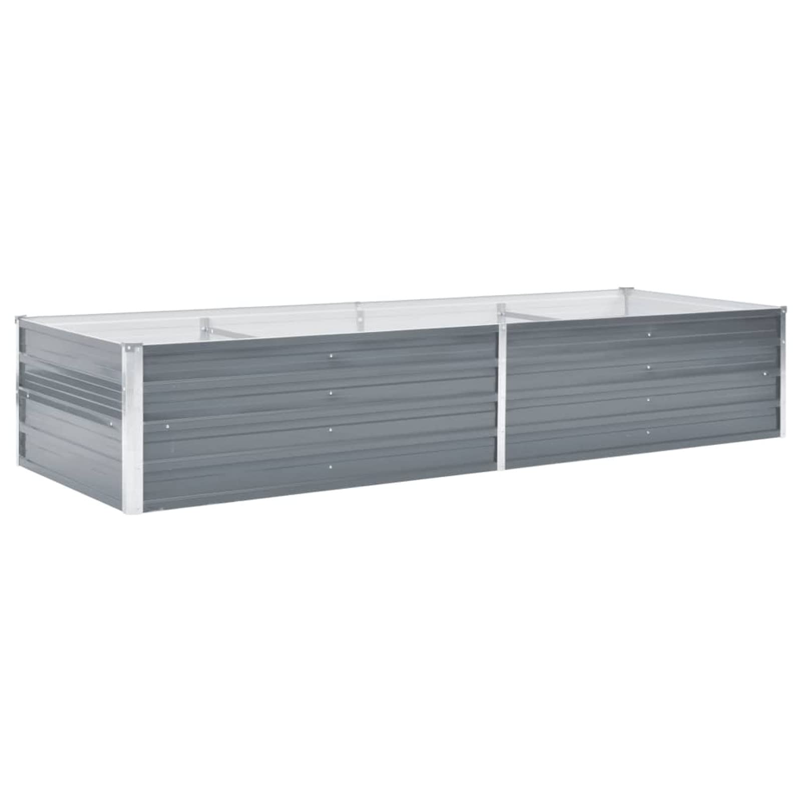 Arriate, Mesa De Cultivo, Huerto Domestico, Cultivo De Plantas Aromaticas, Arriate De Jardín, de jardín de Acero galvanizado Gris 240x80x45 cm
