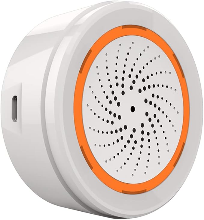 ZigBee - Alarma de alarma, sonido máximo de 90 dB, doble alimentación, tiempo, sonido ajustable, sistema antirrobo ZigBee