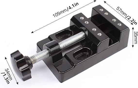 Flat Mini Bench Clamp Tabletop Vise Drill Press Vise Tools, Multi-Purpose Aluminium Alloy Flat Jaw Pliers, Table Jaw Bench for Craft Hobby Tool