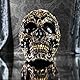 Nemesis Now Renaissance-Totenkopf, 19 cm, Harz, Schwarz & Gold, goldfarbenes Barockmuster, schwarzes Totenkopf-Ornament, gotisches Dekor, aus feinstem Kunstharz gegossen, fachmännisch handbemalt