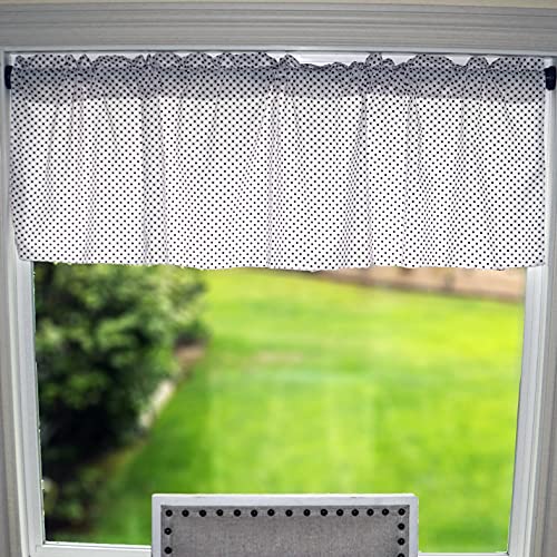 Zen Creative Designs Mini Polka Dots Cotton Window Valance Home Décor Bedroom Nursery Kitchen Window (58