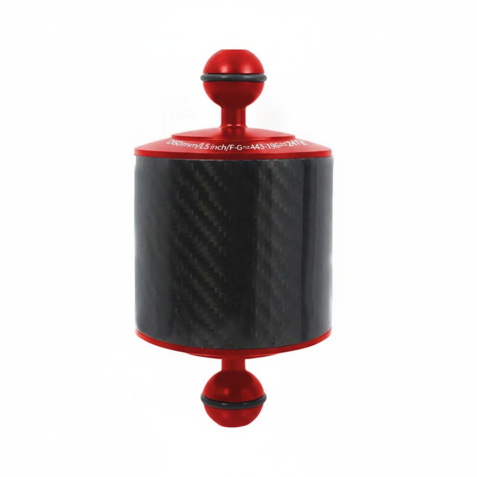 Baoblaze Brazo de Luz de Buceo para Accesorios de Cámara Subacuática con Compatibilidad Universal Doble Cabeza Carbono Aluminio Ligero Flotante Adecuado para, Rojo, 5 Pulgadas 249g Flotabilidad