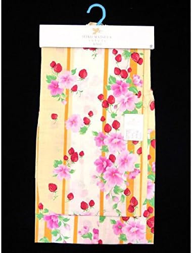 Amazon 浴衣 女の子 Seiko Matsuda Kids 松田聖子 ブランドの子供ゆかた1サイズ 黄色 イチゴ Mtd12 24 着物 浴衣 通販