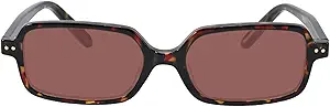 TIJN Retro Rectangular Sunglasses for Women,Vintage 90s Style,Trendy Lightweight UV Protection,Square,Tortoise with Blck Tea