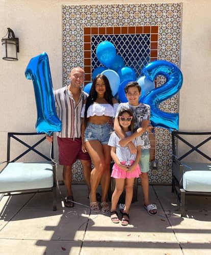 Image of Number Balloons 22 Balloon Dark Blue for 22 Birthday Decorations, 40 inch | Saturated Color, Large 40 in, With Inflation Straw & Hanging Hole, Great for Men's Party, Back-To-School Season, Pool Party