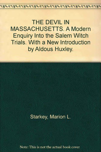 THE DEVIL IN MASSACHUSETTS. A Modern Enquiry In... B004KN2QUK Book Cover