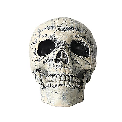 DINGWS Halloween-Skelett-Kopf, lebensgroßes Skelett-Skelett-Skelett-Skelett-Skelett-Dekoration für den Außenbereich, Hof, Rasen, Garten, Friedhof, Partyzubehör