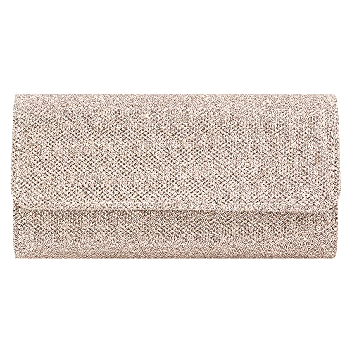 Naimo Flap Dazzling Small Clutch Bag Evening Bag With Detachable Chain (Champagne) #TOP6