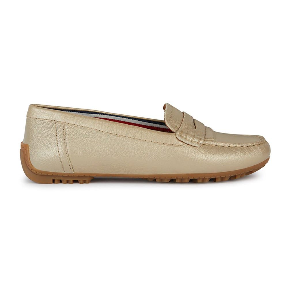 Geox Women's D Kosmopolis + GripMoccasin, Gold, 2.5 UK