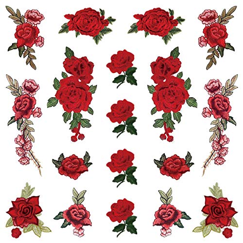 バラ アップリケ 18枚セット 刺繍ワッペン Diy ローズ デザインに フェリモア Ty の価格推移 サープラ