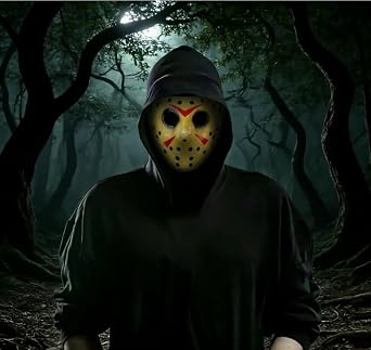 Horror Halloween Masks for Adult Hockey Masks with Bloody Machetes