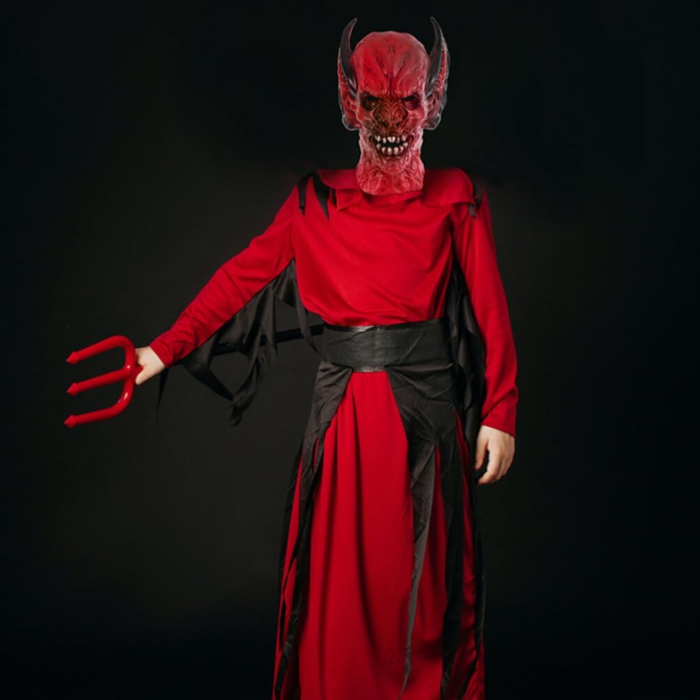 Halloween Bat Hood Cosplay Costume Party Horror Props Mask Haunted House Prop Halloween Face Cover Stage Performance Creepy Aldult