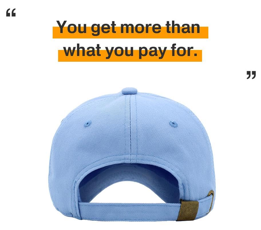 KBETHOS Classic Unisex Cotton Adjustable Low Crown Baseball Cap – Plain Dad Hat