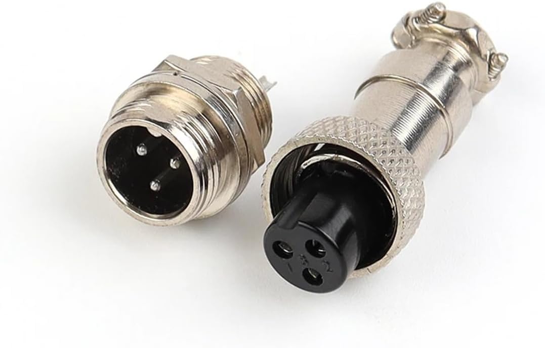 GX12 Nut Type Cable Connectors 2/3/4/5/6/7 Pin Sockets and Plugs(GX12-4L)