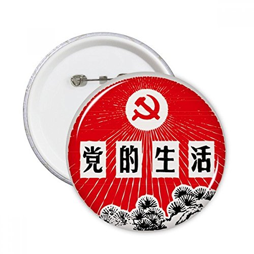 Badges ronds en pin customisation textile lot de 5 broches bois pour sac