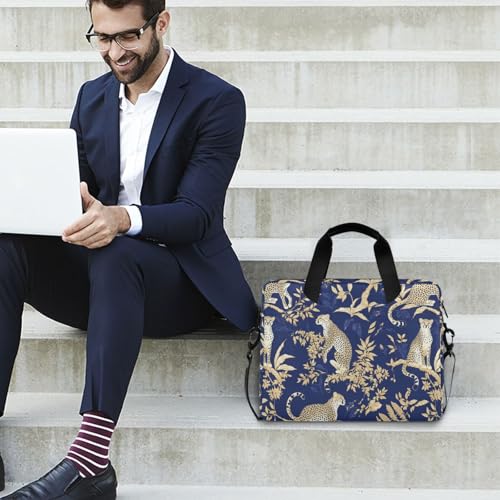 Maletín portátil para laptop 15.6" azul leopardo miniatura 3