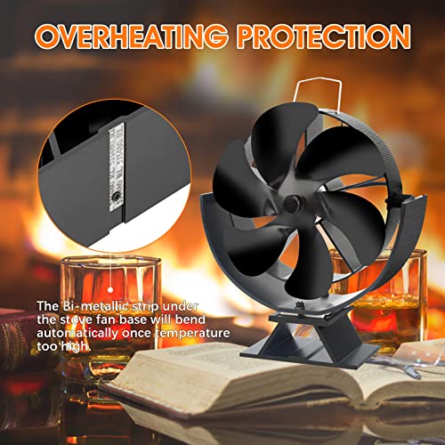 Wood-Stove-Fan-Fireplace-Fan-with-180-Up-and-Down-Rotation-6-Blades-Stove-Fans-Silent-Motors-Push-Horizontal-Air-Flow-Heat-Powered-Wood-Stove-Fan-for-Wood-Burning-StoveGasPelletLog