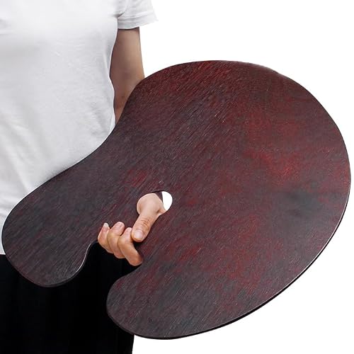 Large Walnut Wooden Paint Palette 20 x 16 Inch