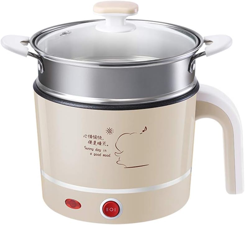 Portable Cooker Electric Pot Kettle Multifunctional Mini for Cooking Soup Porridge and Steamed Food1.2L (UK Plug) (Size : S)