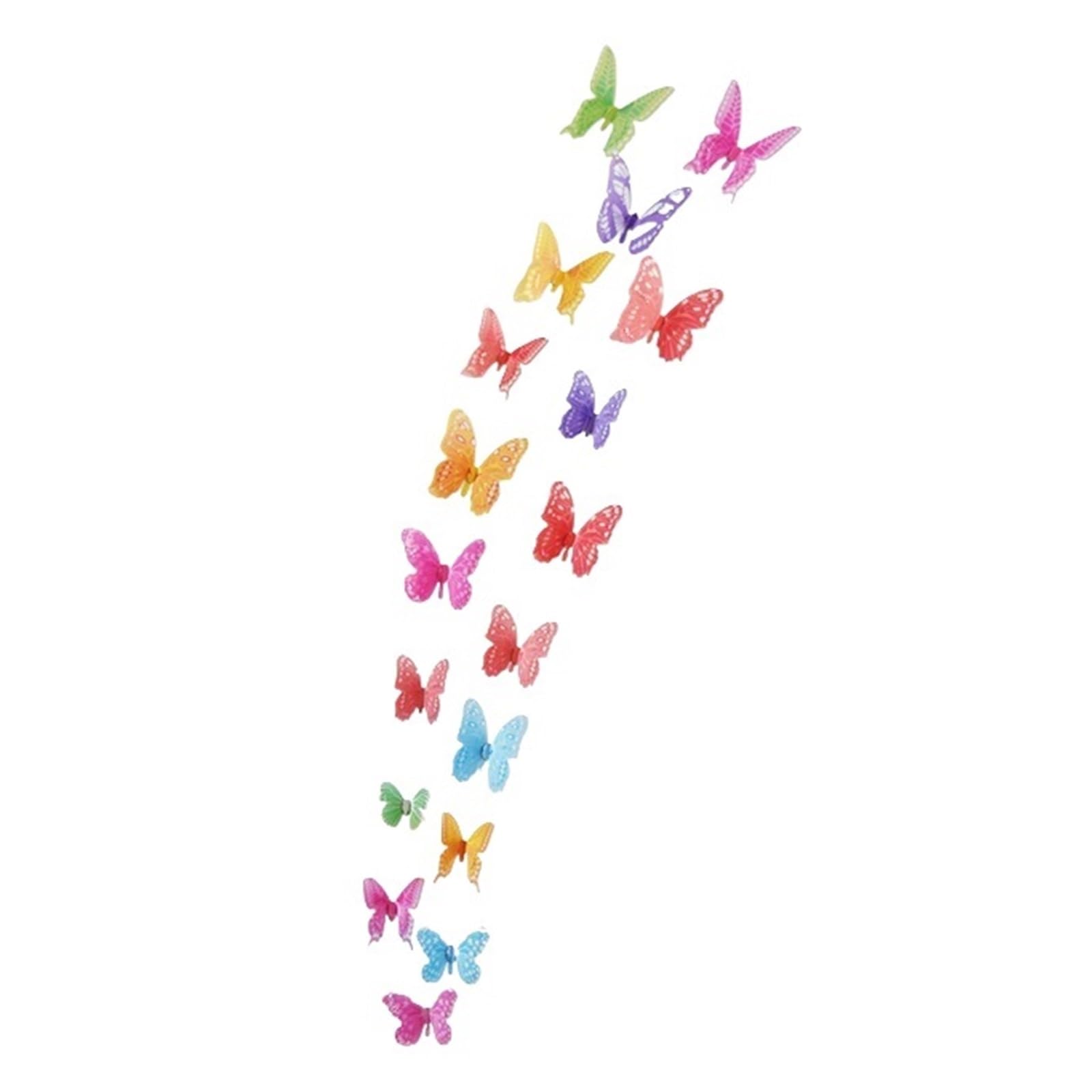 18Pcs 3D Crystal Butterfly Wall Sticker Beautiful Butterflies Art Decals Home Decor Stickers Wedding Decoration On The(Color03)