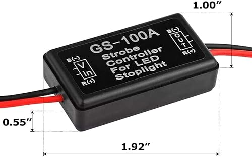 Miniatura 3 de iJDMTOY, (1) caja controladora de módulo parpadeante, luz de detención estroboscópica, freno, LED de 12 V GS-100A, para auto.