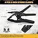 8-Piece Clamps for Woodworking - 4 Pcs 6 inch Bar Clamps, 4 Pcs Heavy Duty Metal Spring Clamps, Bar Clamps with 150 LBS Load Limit, Quick Release Triggers