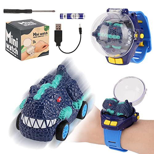 Aytop Jouet Mini Telecommandé Enfant Montre, 2.4GHz USB Mini Course TéLéCommande Voiture Montre Jouets de Poignet d'enfants Interactif Jouet Dessin Animé Télécommande Cadeau de Voiture ( Bleu )…… Cover