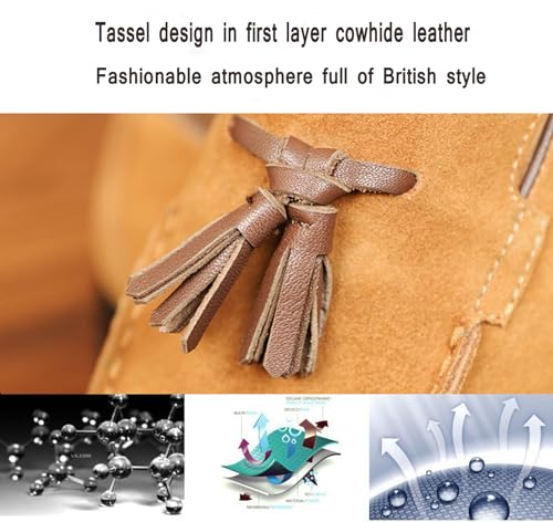 Myallfeet Men's Business Frosted Tassel Footwear Casual Loafers Fashion Suede Low Top Non-Slip Luxury Evening Dress Suit Shoes3