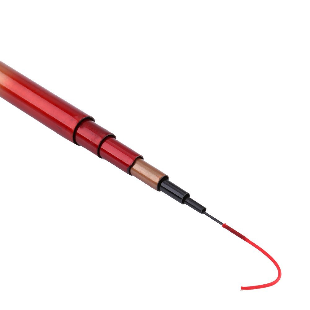 Bnineteenteam Main Canne À Pêche Tige Télescopique en Verre en Acier Pôle Eau Douce Coulée Engrenage De Pêche Dur Ultra Ultra Léger De Pêche Main Pôle Tackle