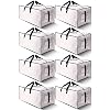 8 Pack Large Strong Moving Bags with Zippers & Carrying Handles – Water-Resistant – Heavy Duty Storage Tote for Space Saving, Fold Flat, Alternative to Moving Box (Semi-Transparent)