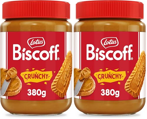Biscoff Lotus Biscoff | Crema para Untar | Crujiente | Sabor Original Caramelizado | Vegano | Sin Aromas ni Colorantes Artificiales | Tarro PET | 380g (Paquete de 2)