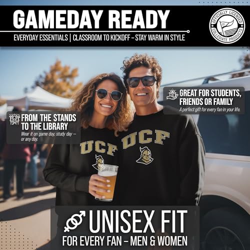 Image of NCAA College Sweatshirt Fleece Crewneck Pullover for Men and Women | Officially licensed NCAA college gameday crewneck pullover - 9 oz fleece lined sweatshirt with arch and logo design