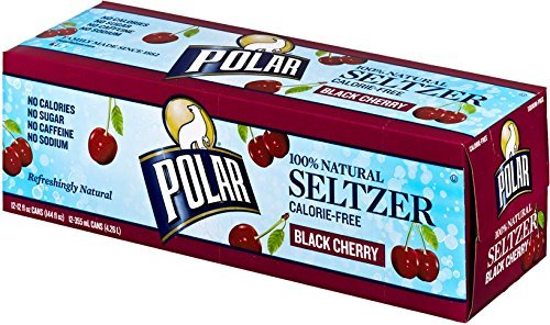 Polar Beverages, Seltzer Cherry Black, 12 Ounce, 12 Pack