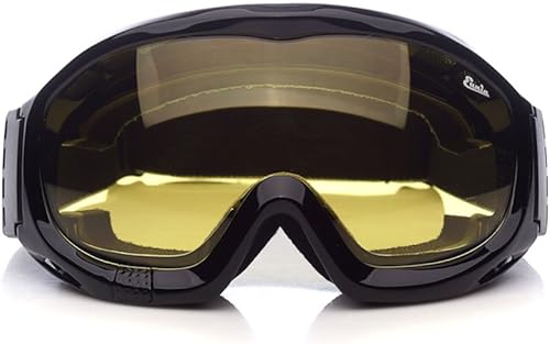 Goggles de motocicleta antiniebla con forro de esponja y vincha elástica ajustable que se pueden usar sobre los lentes