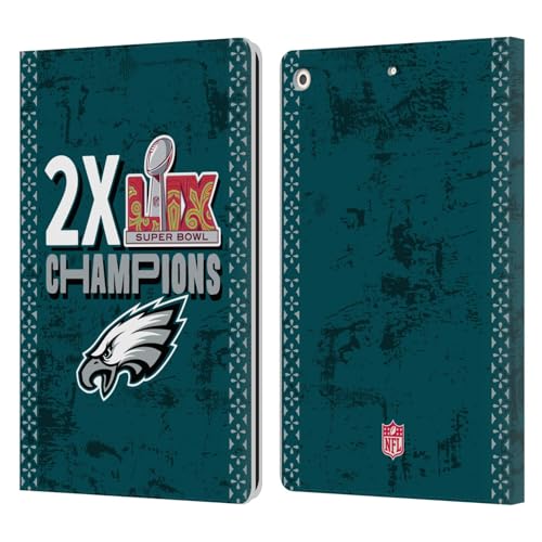 Protection iPad 10.2 NFL Eagles Super Bowl 2025 Housse Tablette Cuir
