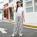 Voxikodex Size 7 8 Tween Girls Clothes 2 Piece Outfit Fashion T-Shirt Top Wide Leg Pants Fall Spring Casual Clothing Set Camouflage(7-8)