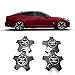 Kia Genuine OEM Front & Rear Emblem/19 Center Wheel Cap Set (Total 6 pcs) for Stinger 17~18