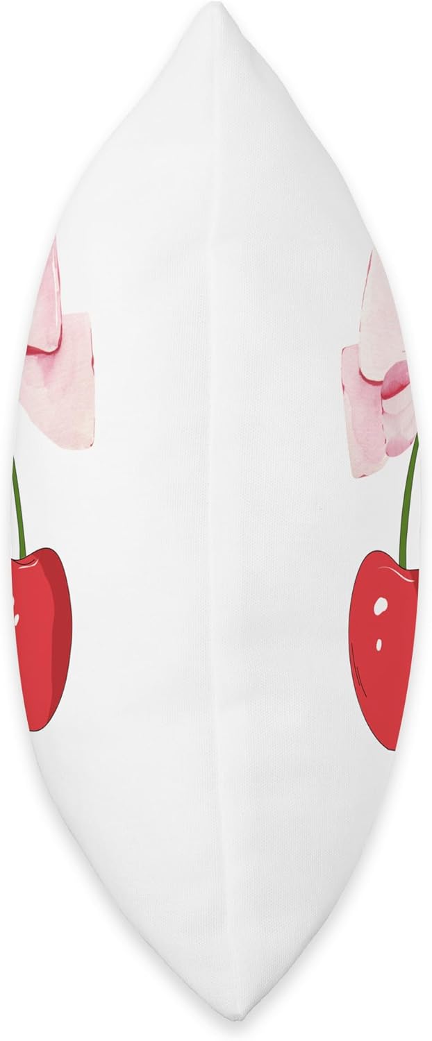 Coquette Bows with Cherries Cute Coquette Girl Clothes Throw Pillow