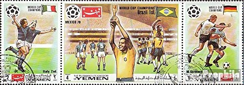 Prophila Collection Yemen (UK) 1150A-1152A Tre strisce (completa Edizione) 1970 Vincitore Calcio-WM ´70, Messico (Francobolli per i collezionisti) calcio