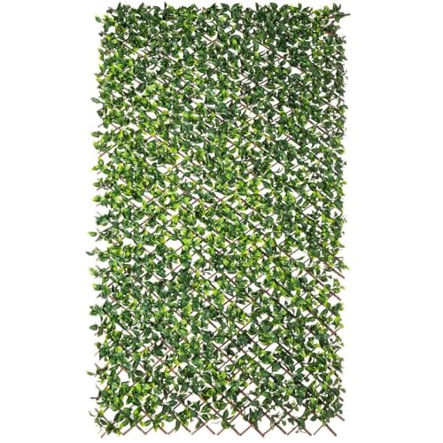 LOLAhome Celosía Extensible con seto Artificial Premium Hiedra de 2x1 m | Realista y Natural, Alta Ocultación, Tratamiento UV, No inflamable, Transpirable | para Jardín, Balcón, Terraza o Piscina