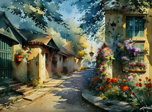 Toile murale aquarelle Meechi de 50x70 cm sans cadre pour salon moderne