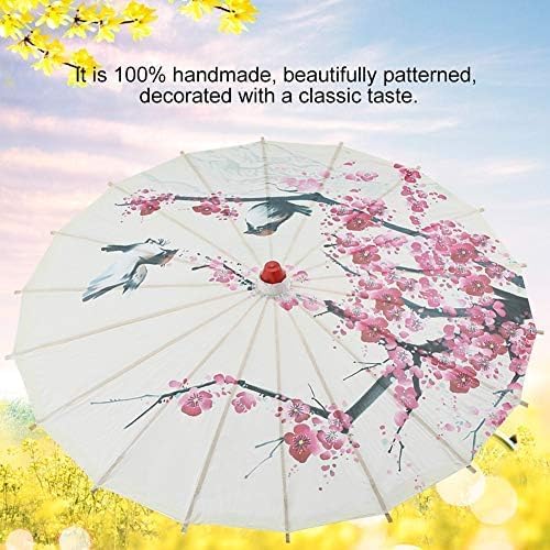 Oiled Paper Umbrella, Small Size Handmade Chinese Art Classical Dance Props Umbrella Plum Blossom DIY Paper Umbrellas - Image 6