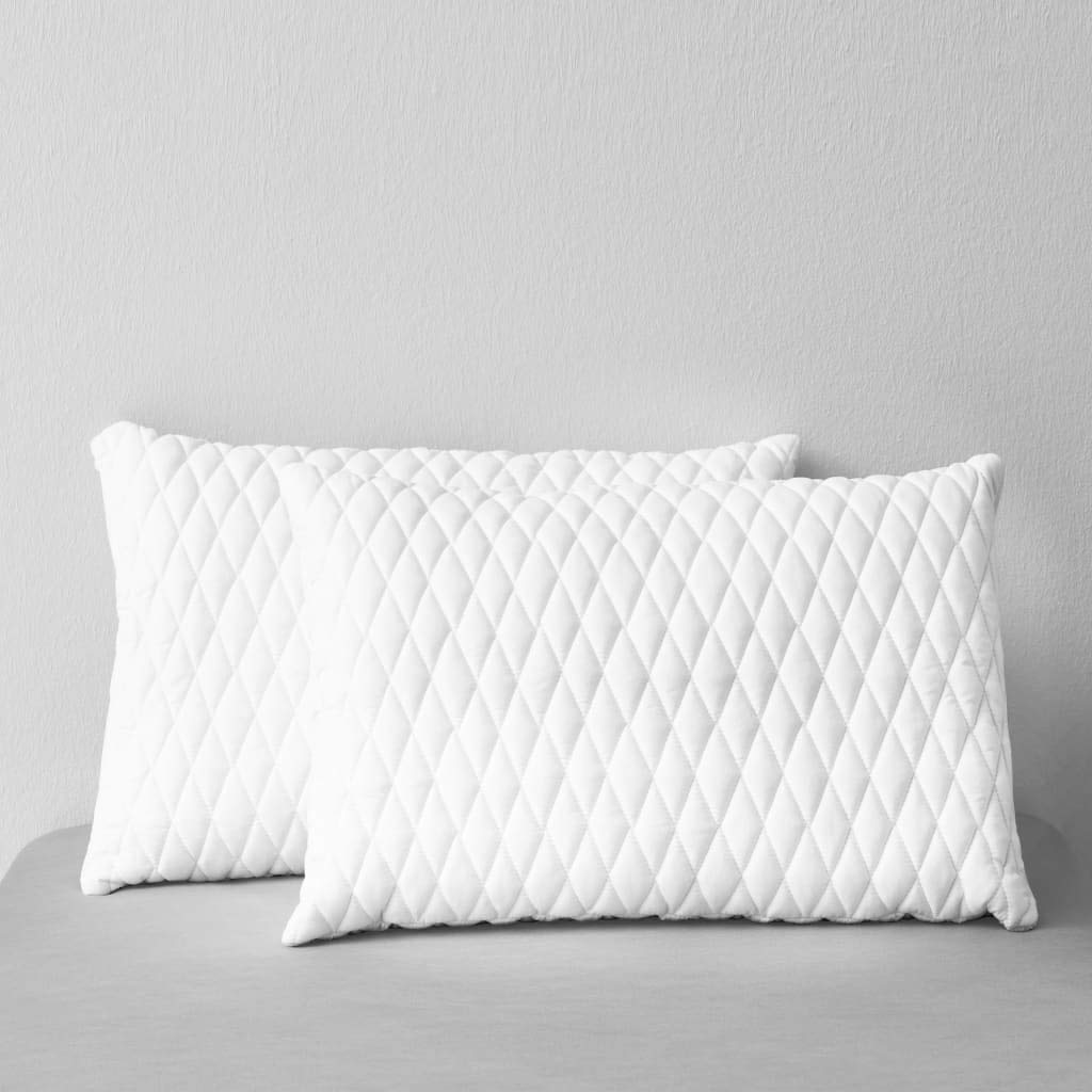 Set di 2 cuscini da 60 x 40 x 14 cm in memory foam, cuscino cervicale per comfort durante il sonno e supporto ortopedico, ideale per letto, divano, hotel, viaggi e persone allergiche