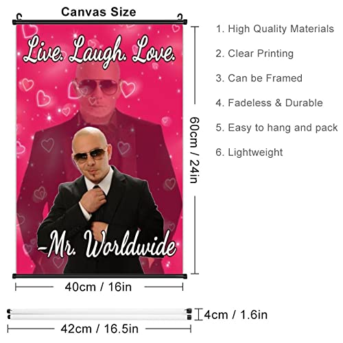 Eiminjkl Live Laugh Love Mr Meme Worldwide Poster Scroll Painting Wall Hanging Decor Artwork Art 16'' X 24'' #TOP1