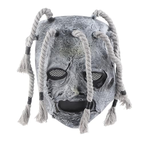 Dkaony Máscara Slipknot, Látex Completa De Cabeza, Cosplay Divertida Para Halloween, Pascua, Carnaval, Festivales Y Fiestas, Con Trenza De Pelo Largo