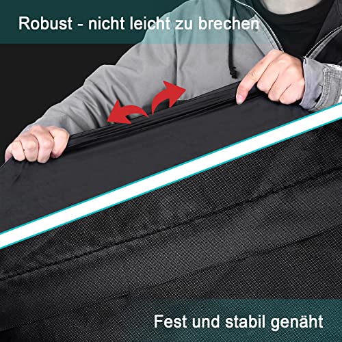 LIHAO Motorrad Abdeckplane Outdoor Wasserdicht UV-Schutz Hitze-Resistent Allwetter Wetterfest Motorradgarage 190T Material für Roller Scooter Moped - 245 x 105 x 125 cm inkl. Aufbewahrungstasche